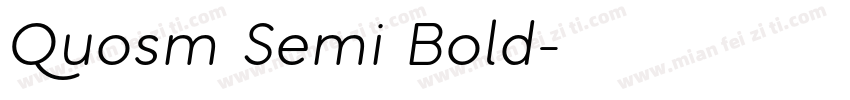 Quosm Semi Bold字体转换